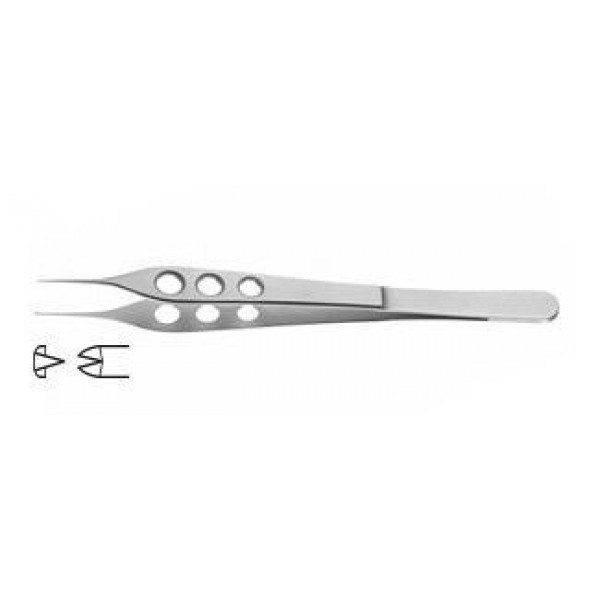 22.489.01 Оперативни пинсети, MICRO-ADSON TWEEZERS, 15CM 0,6 мм, FINE SPRING, GRIP W. 3 HOLES