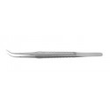 22.821.16W Оперативни пинсети, MICRO-DRESSING-Микропинсети 16CM, SMOOTH,извит,ZEPF-LINE ANATOMIC,LONG дръжка,със GUIDANCE PIN