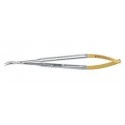 41.011.17D MICRO MICRO, SERR.диамането покритие,18 CM ZEPF-LINE, FINE TIP, извит, със LOCK