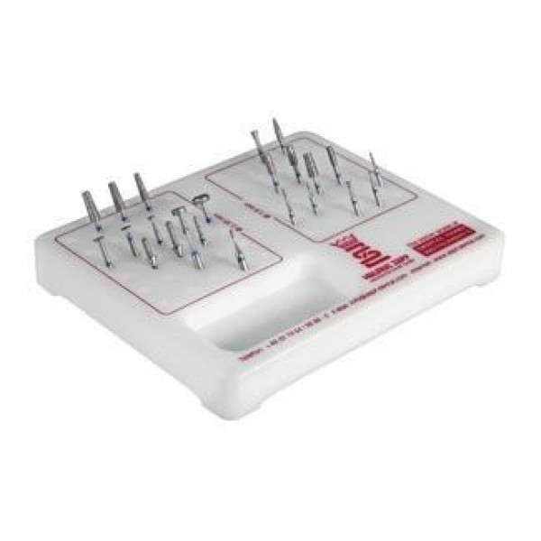 85.070.60 TRAY OF POM за 60 DENTAL BURS, 95 X 120 мм, MAXIMUM DRILLING DEPTH 10 мм