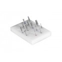 85.070.65 TRAY OF POM за 25 DENTAL BURS, 60X45X 10 мм, за 15 PCS със FG SHAFT и 10 PCS със DENTAL CONNECTION, UNIVERSAL