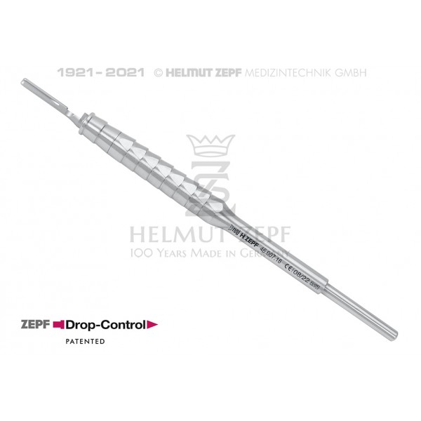 46.007.18 СКАЛПЕЛ ДРЪЖКА DROP-CONTROL Ø 9,5MM, С ФУНКЦИЯ ЗА ИЗВАЖДАНЕ С ЕДНА РЪКА, ПАТЕНТОВАНО