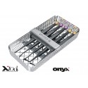 17.007.75TI X-TOOL, КОМПЛЕКТ ЗА ЕЛЕВАТОРИ , СЪСТОЯЩ СЕ ОТ 5 ЕЛЕВАТОРА С ОНИКСОВО ПОКРИТИЕ, В МЕТАЛНА КОШНИЦА 1/3