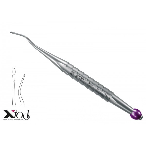 17.008.02 X-TOOL АПРОКСИМАЛЕН КОРЕНОВ ЕЛЕВАТОР, МЕЗИАЛЕН  77RS, 2,5MM, ЦВЕТНО КОДИРАНЕ: ЛИЛАВ