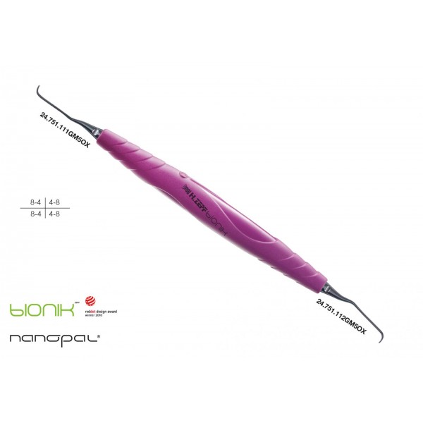 24.204.11GM5OX СПЕЦИАЛНА КЮРЕТА ПЕРИОДОНТАЛНА, ДРЪЖКА BIONIK, GRACEY 11-12 M5, ЛИЛАВА, НАНОПАЛ ПОКРИТИЕ, СМЕНЯЕМИ НАКРАЙНИЦИ 