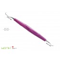 24.204.15G СПЕЦИАЛНА КЮРЕТА ПЕРИОДОНТАЛНА, ДРЪЖКА BIONIK, GRACEY 15-16, СИГНАЛНО ЛИЛАВИ СМЕНЯЕМИ НАКРАЙНИЦИ 
