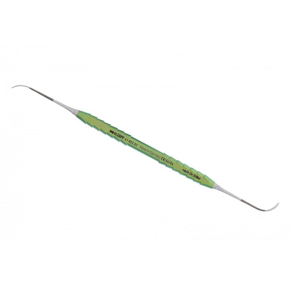 41.822.02 КЮРЕТА STILLER, СИНУС ЕЛЕВАТОР, ТЪПА, 2,5MM TI, ZEPF-LINE, ЗЕЛЕНА, D/E, 19.5CM